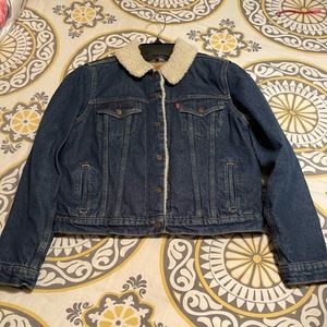 Women’s Levi Ex Boyfriend Sherpa jacket (denim)